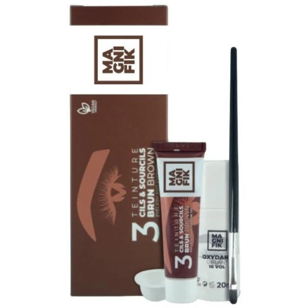 Kit Teinture Cils Et Sourcils Magnifik Generik N°3 Brun 1 Kit Teinture Cils Et Sourcils Magnifik Generik N°3 Brun